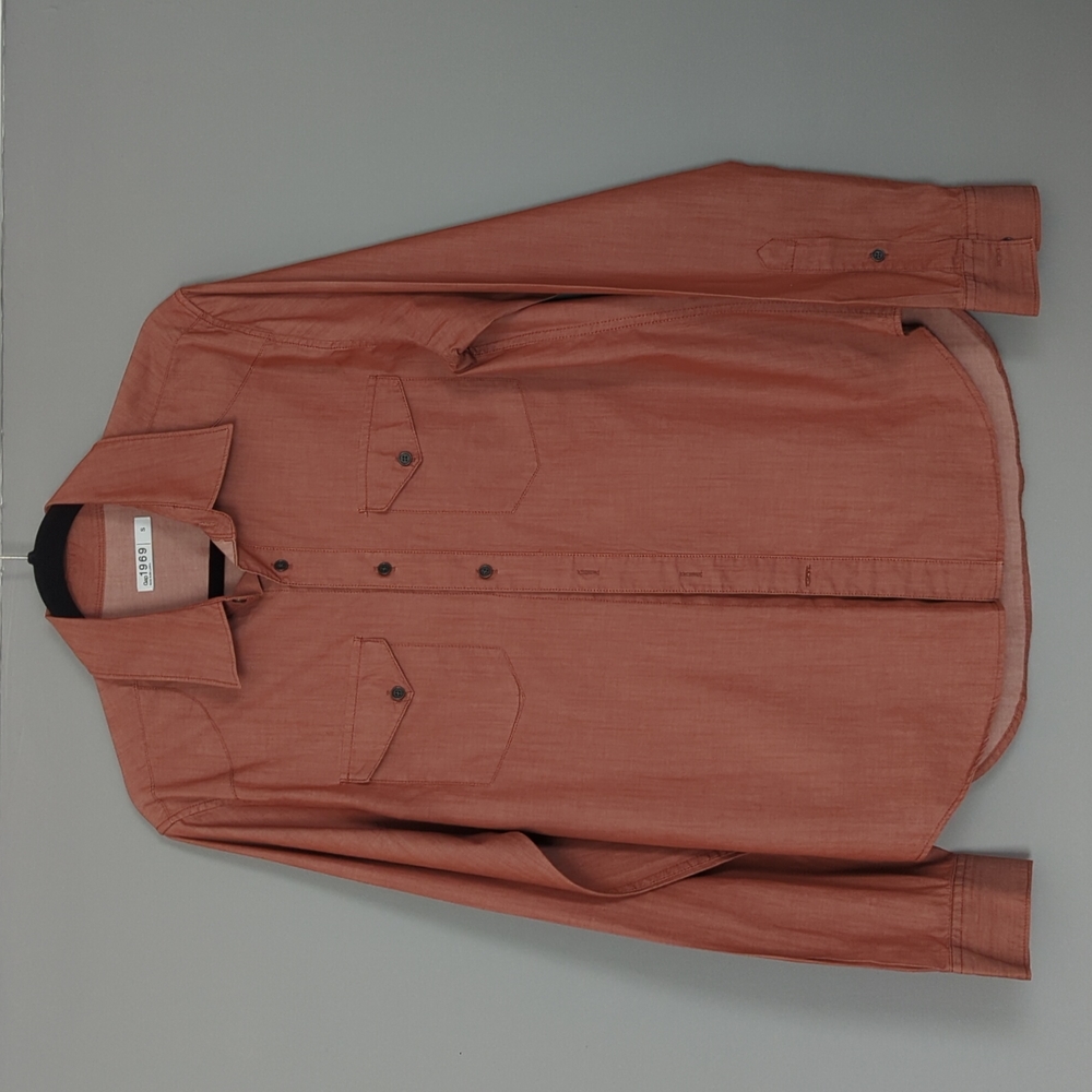 Burnt sienna long sleeve button up